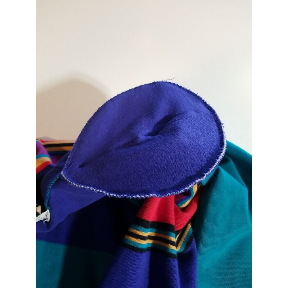 Chaus Vintage Womens Knit Cardigan Sweater Teal Striped Open‎ Front Size 2X - Picture 7 of 10